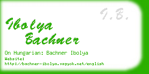 ibolya bachner business card
